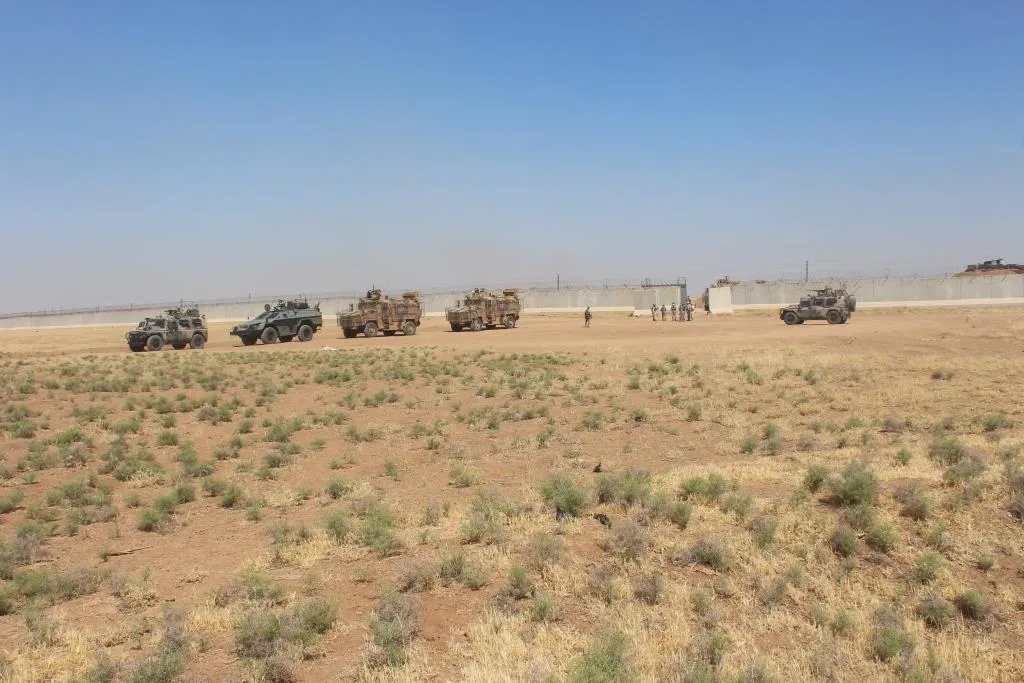 Patrol 51st carried out by Russian police and Turkish occupation in Darbassiye