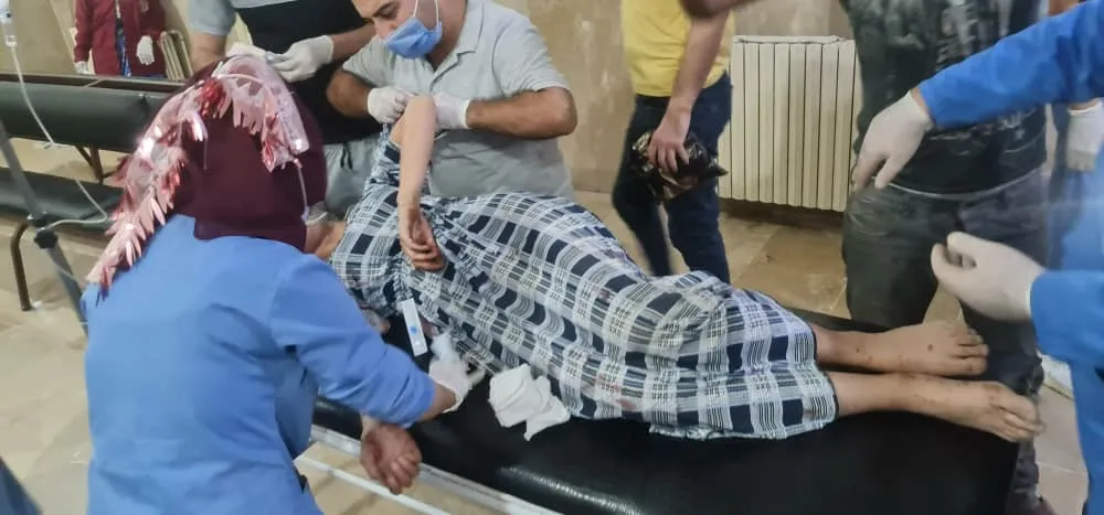 Child, woman's corpses and dozens of wounded arrived from Zarghan to Ad-Darbasiyah hospitals