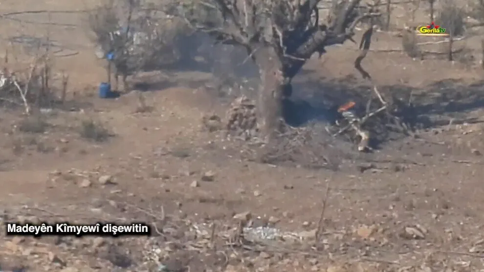 ​​​​​​​Gerîla TV publishes video footage to destroy of Turkish occupation site contains chemical materials
