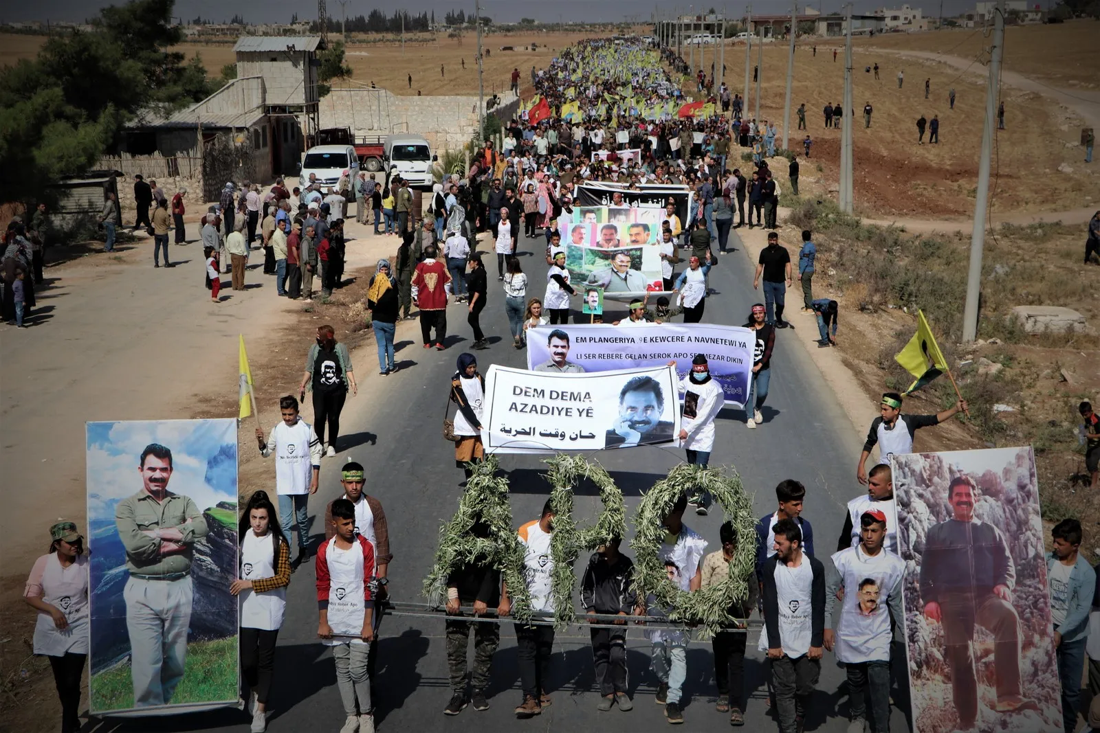 ​​​​​​​Afrin people decry international plot; demanding to release Ocalan's leader