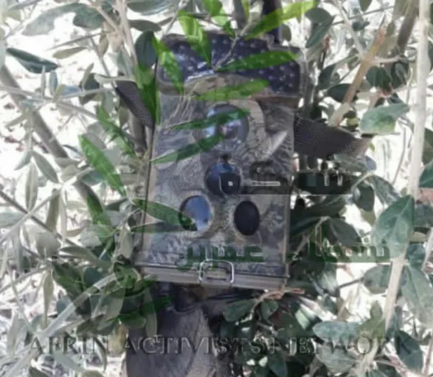 Turkish MIT install spy gadgets among olive groves in occupied Afrin