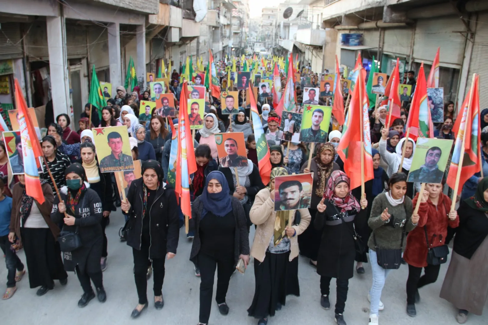 People of Aleppo protest massacre committed by Turkish occupation in Qamishlo