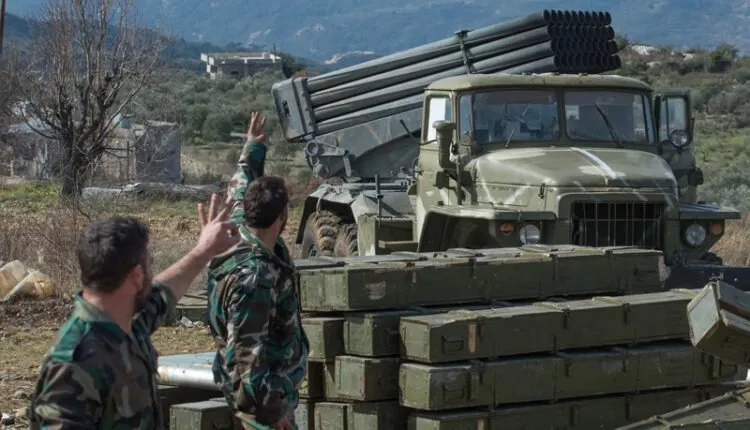 Damascus government forces shells the countryside of Idlib, Hama