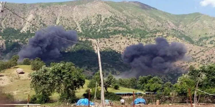 ​​​​​​​Turkish occupation bombed the villages of Bradost in Başûr for two non- stop hours