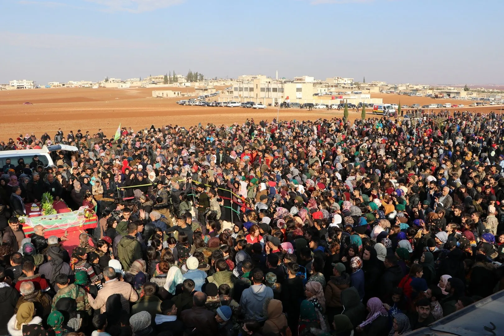 Mass Kurdo-Arab-Turkoman mourning held for Nujiyan Ocalan