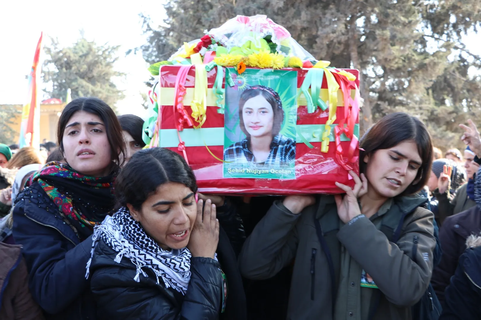Mass Kurdo-Arab-Turkoman mourning held for Nujiyan Ocalan