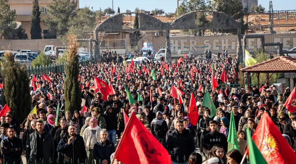 In pictures ... majestic ceremony to lay to rest martyrs of Kobani