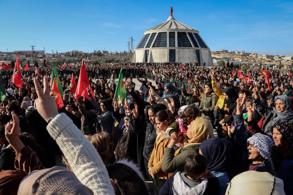In pictures ... majestic ceremony to lay to rest martyrs of Kobani