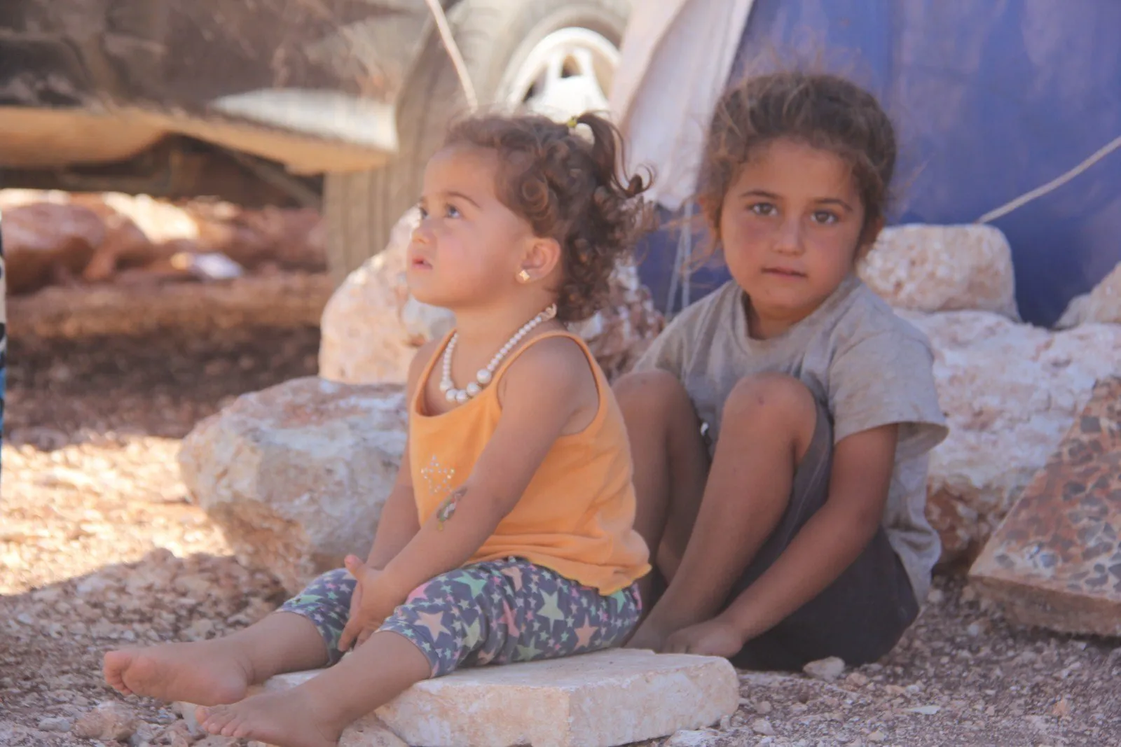 Afrin IDP children between Turkish attacks and Syrian shelling