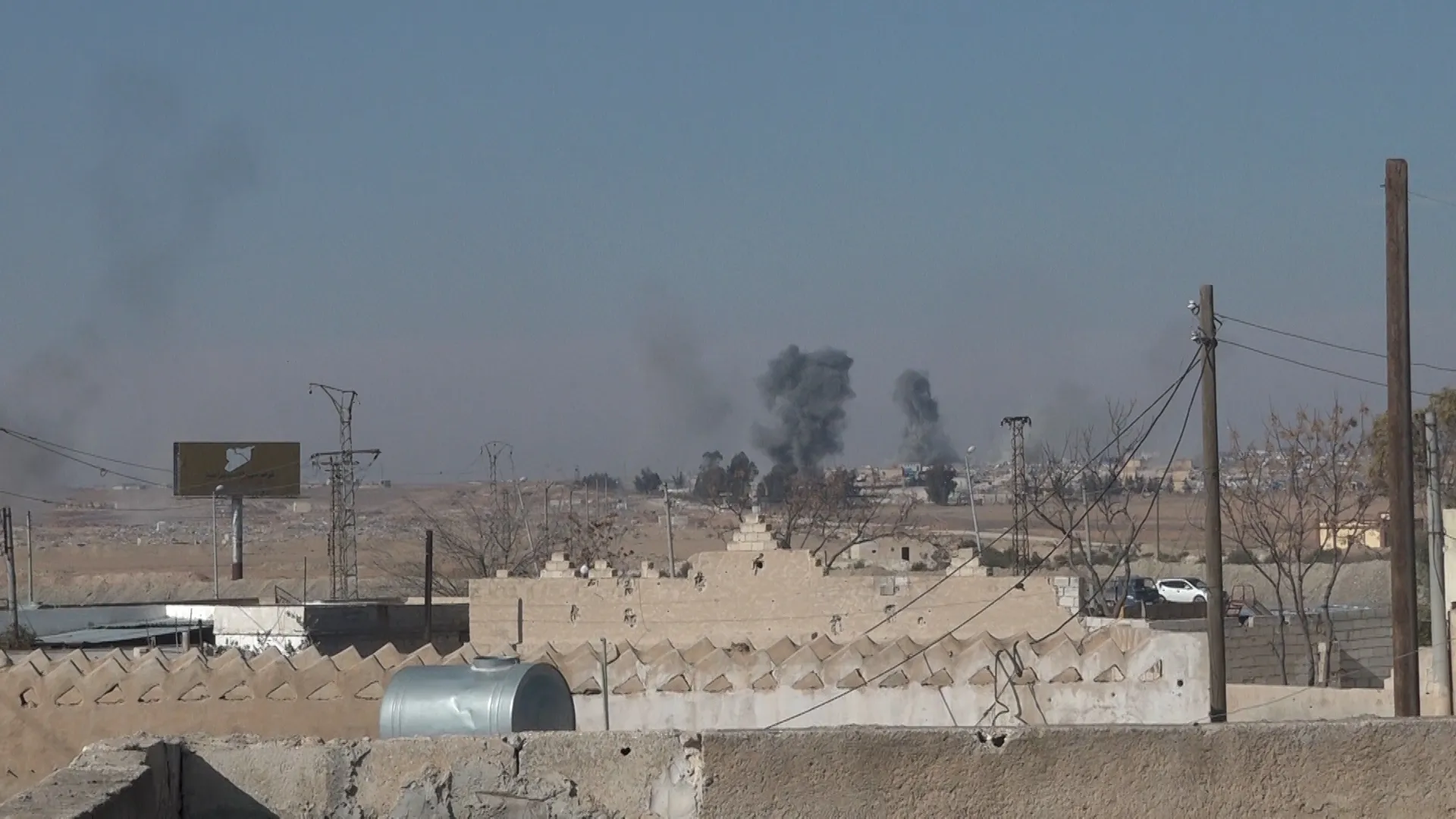 During hovering its drones, Turkish occupation bombs M4 road, Ain Issa camp, and village of Mu'allaq