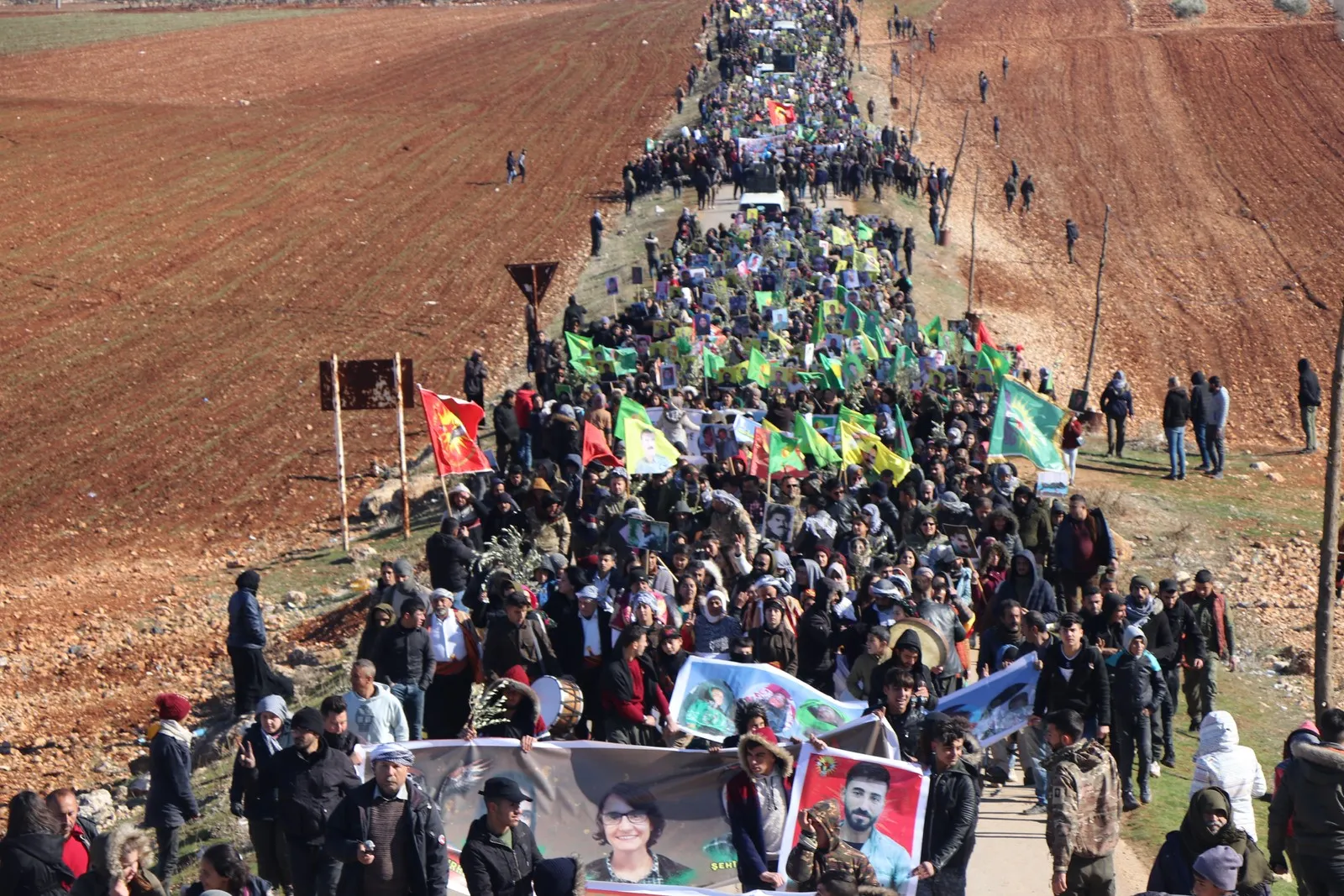In a mass demonstration Afrinians defiant to return home