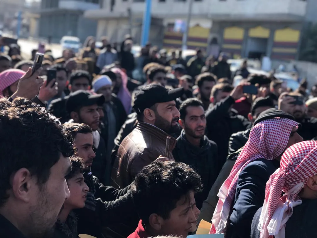 Demonstration against "reconciliations" with Damascus government in Al Tabqa