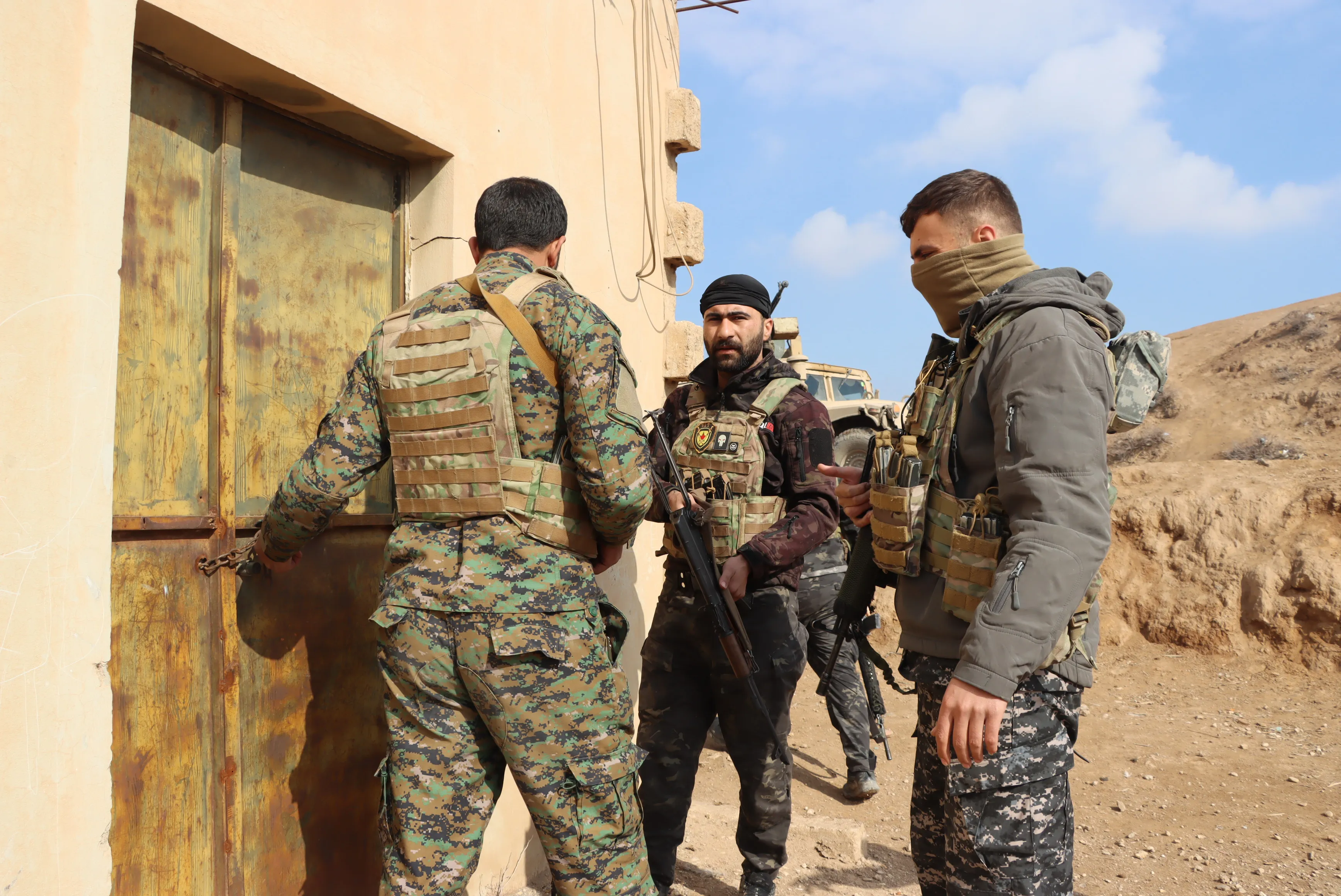 The sweep and search operations continue in Hasaka