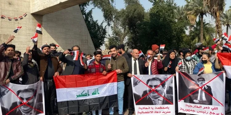 Demonstrations in Baghdad, rejecting Zebari's candidacy run for presidency