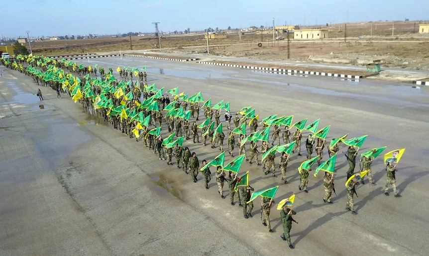 By photos and video…military parade of YPJ on the occasion of IWD