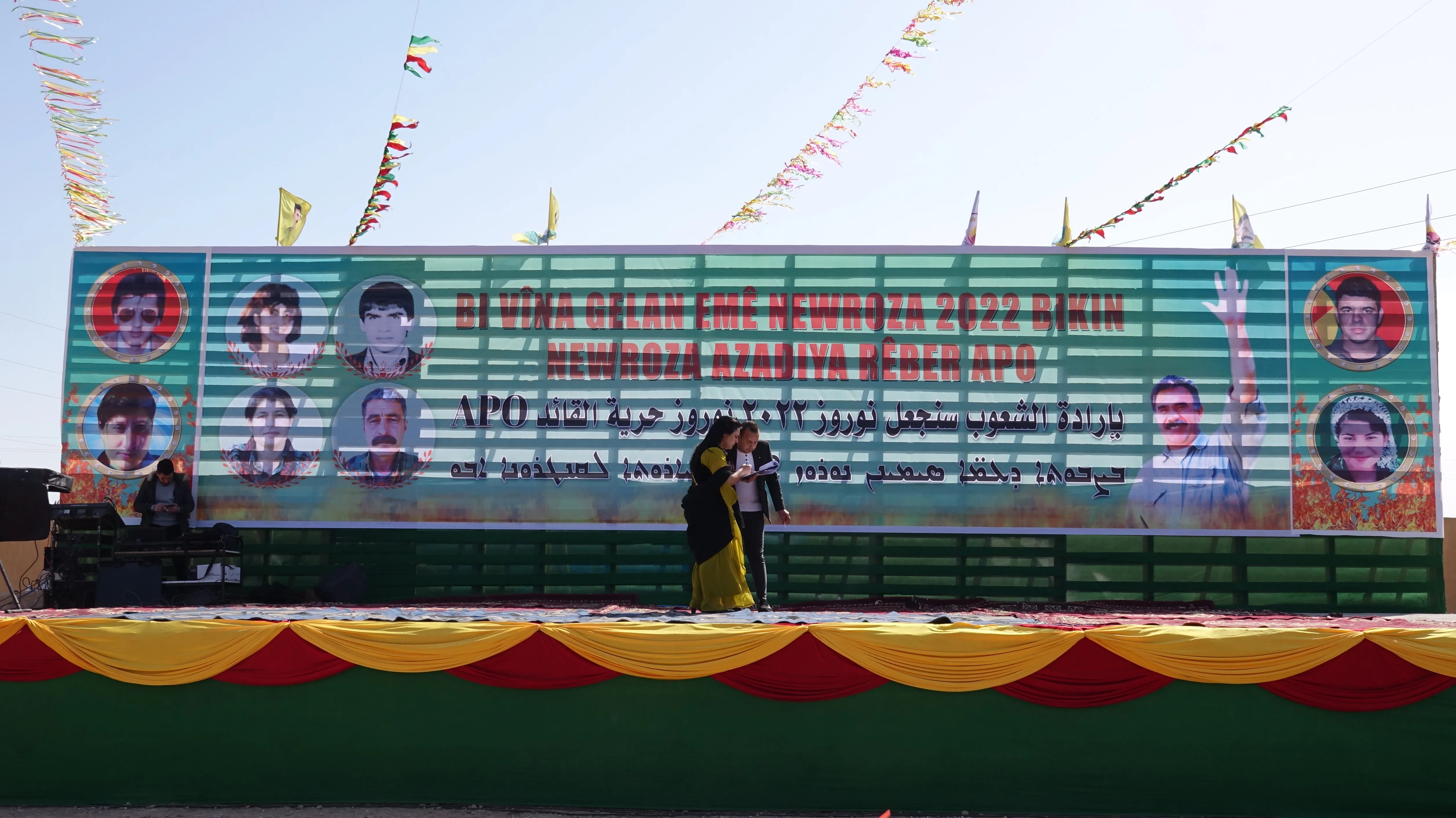 Tabqa people flock to the Sports City to celebrate Newroz 2022