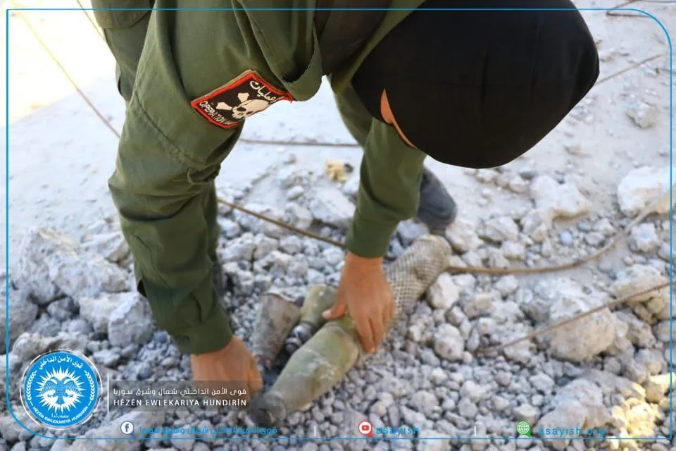 Internal Security Forces remove shells from what ISIS mercenaries left in Raqqa