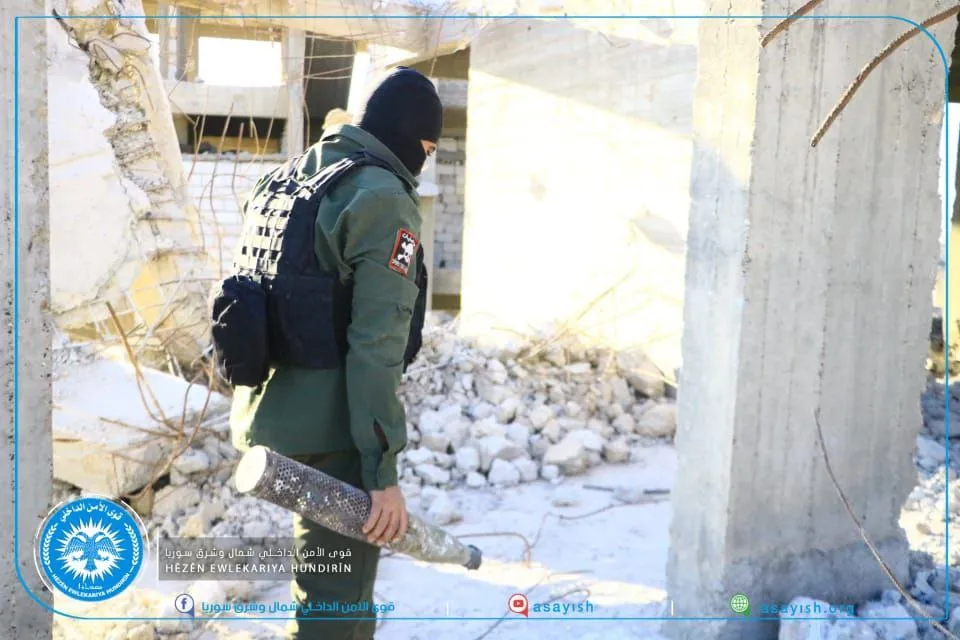 Internal Security Forces remove shells from what ISIS mercenaries left in Raqqa
