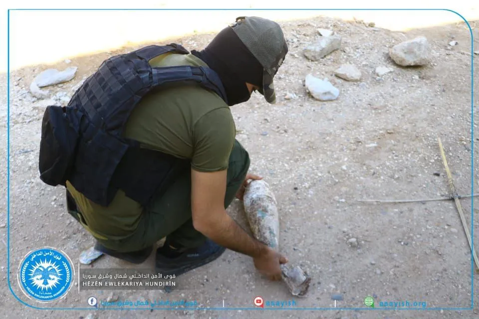 Internal Security Forces remove shells from what ISIS mercenaries left in Raqqa