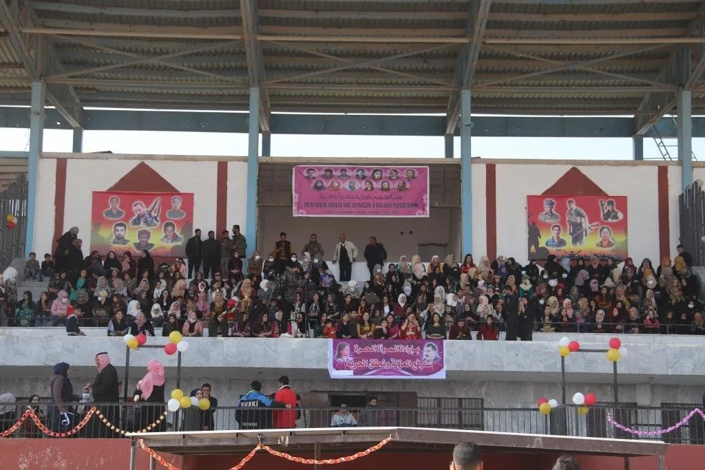 Women in Raqqa city celebrate on IWD