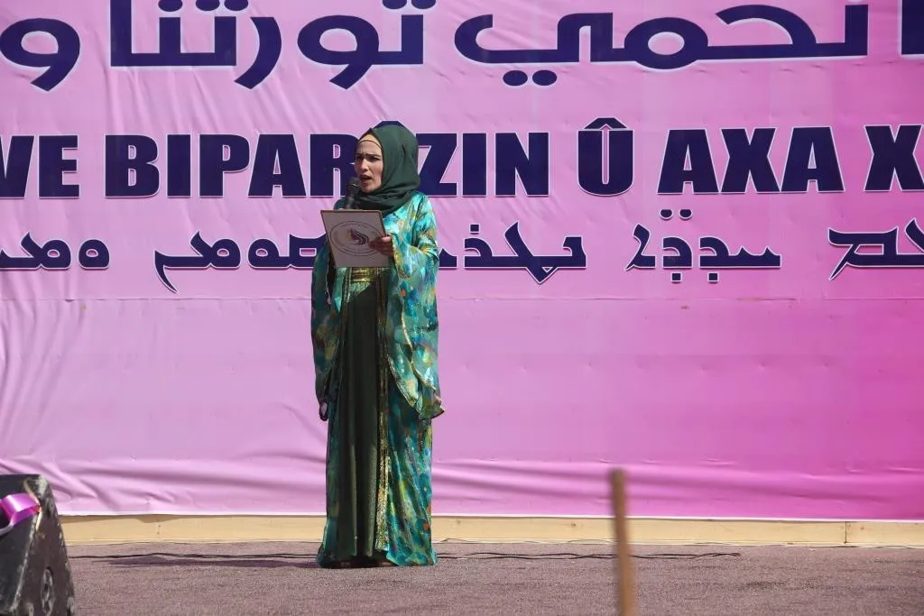 Women in Raqqa city celebrate on IWD