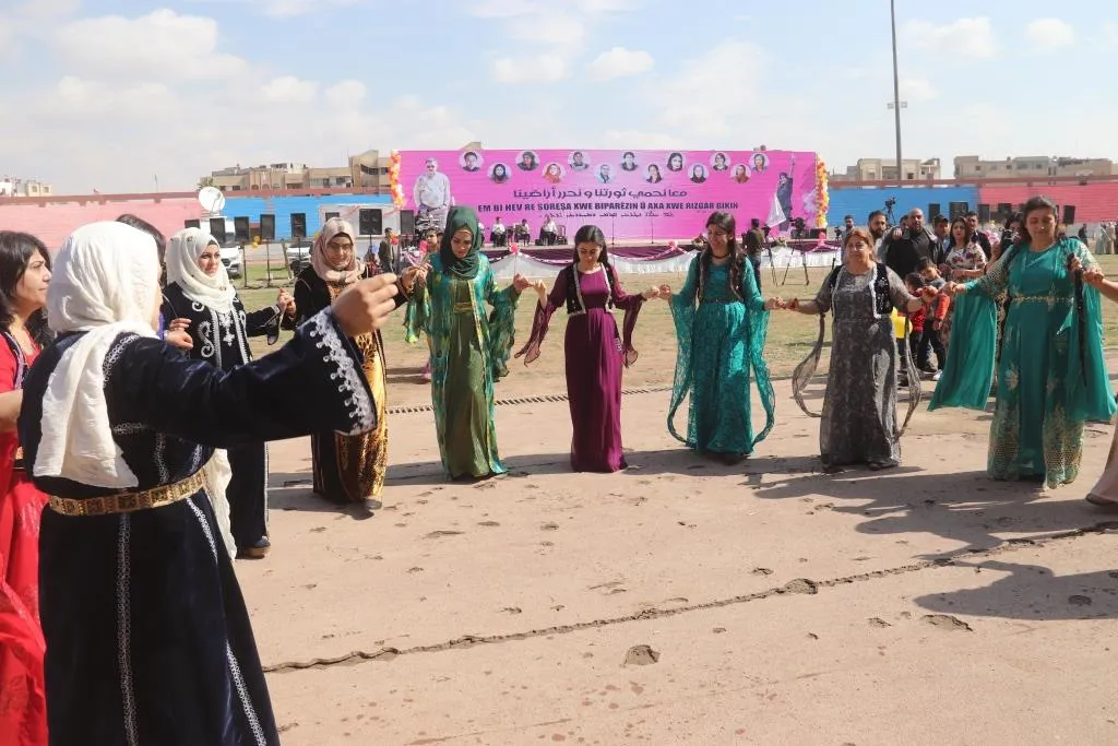 Women in Raqqa city celebrate on IWD