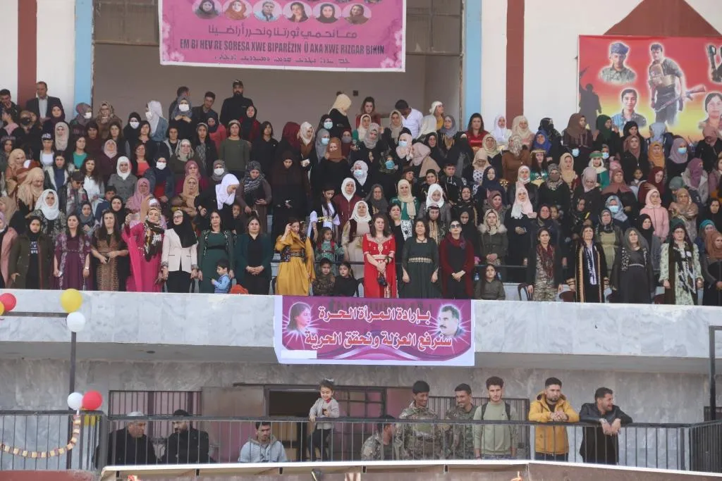 Women in Raqqa city celebrate on IWD
