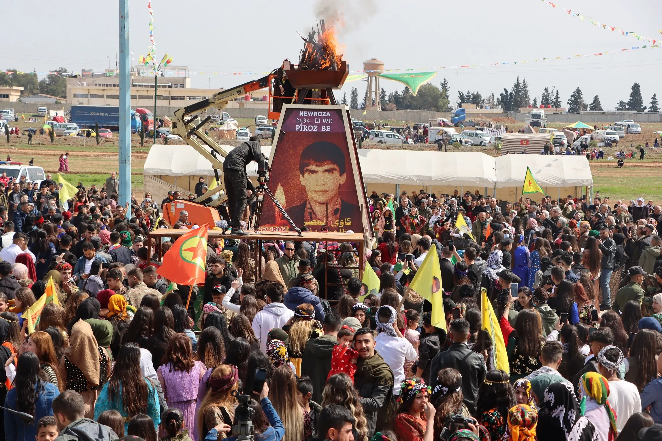 Newroz fire 2022 lit in NES's celebration squares