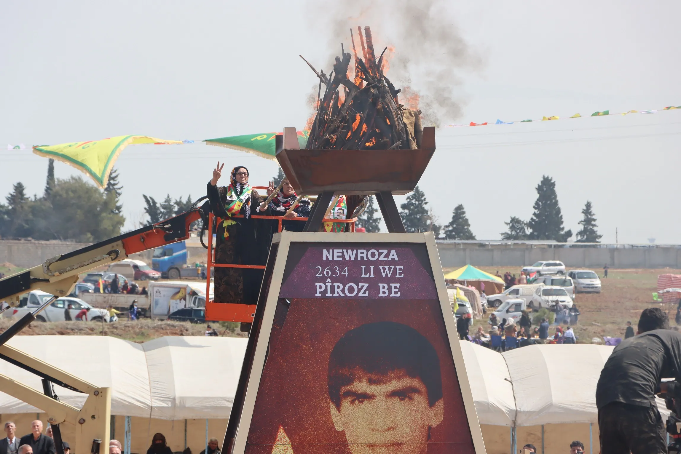 Newroz fire 2022 lit in NES's celebration squares