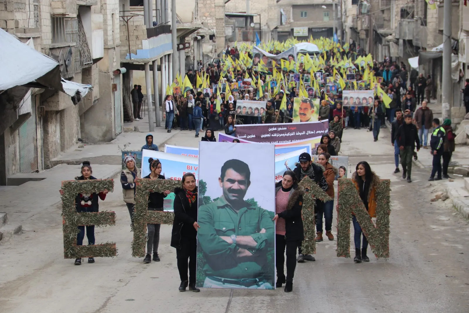 Mass demonstration in Aleppo condemns occupation of Afrin on its fourth anniversary