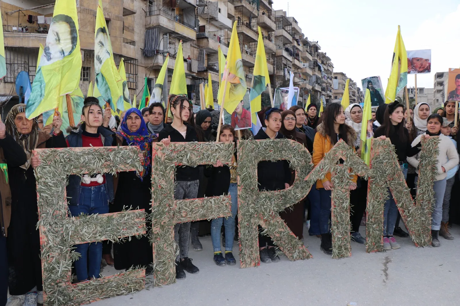 Mass demonstration in Aleppo condemns occupation of Afrin on its fourth anniversary