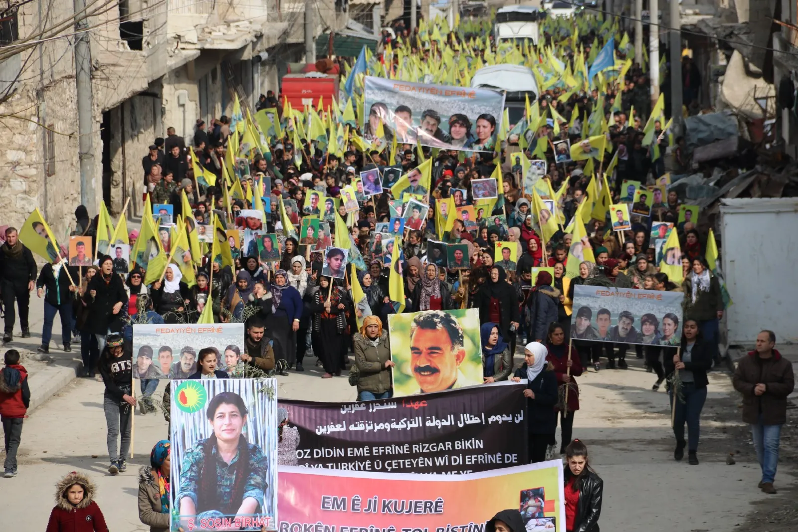 Mass demonstration in Aleppo condemns occupation of Afrin on its fourth anniversary
