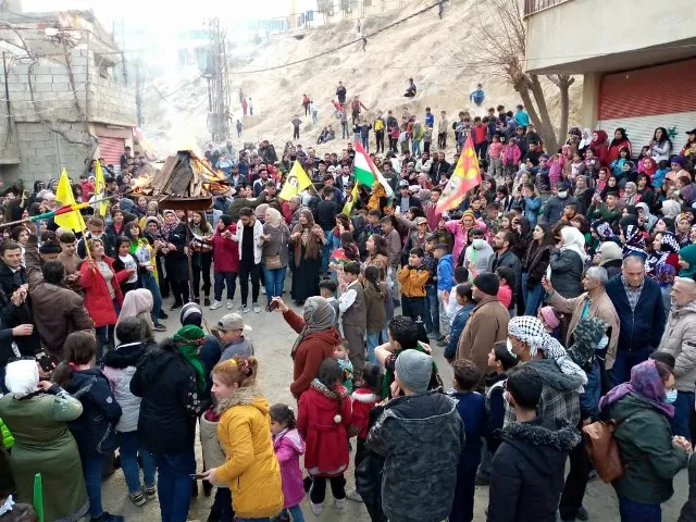 NES people lit Newroz Fire