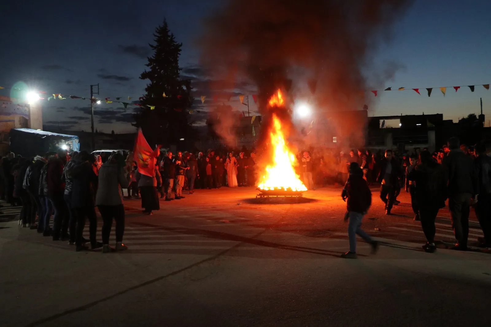 Afrin IDPs and Shahba people lit Newroz 2022 fire