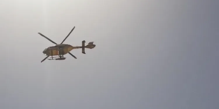 Helicopter and UAVs hover Shingal intensively