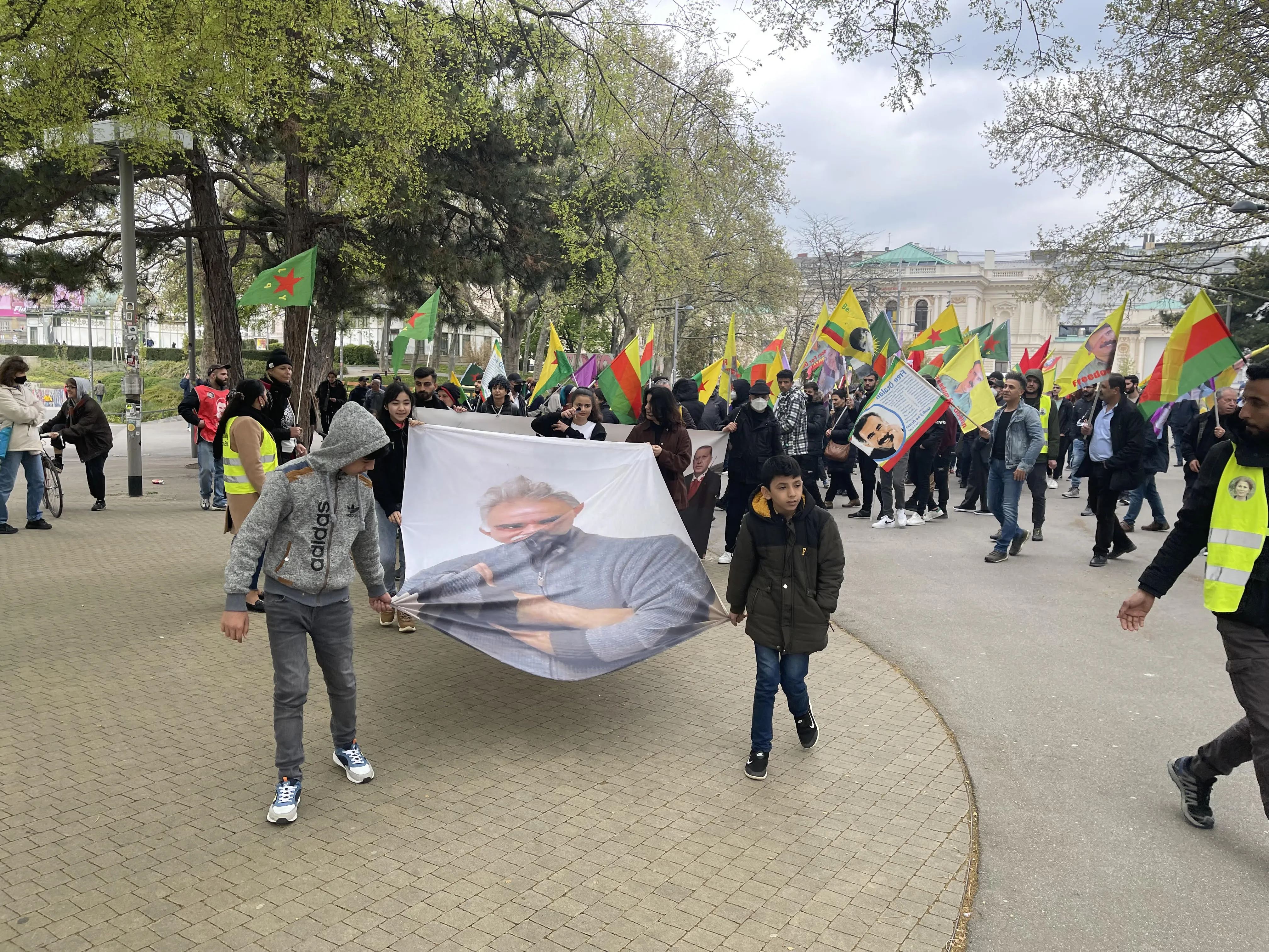 Demonstration in Vienna against attacks of Turkish occupation