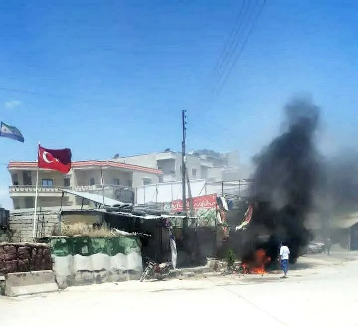 An explosion heard near Turkish forces headquarters in Afrin city