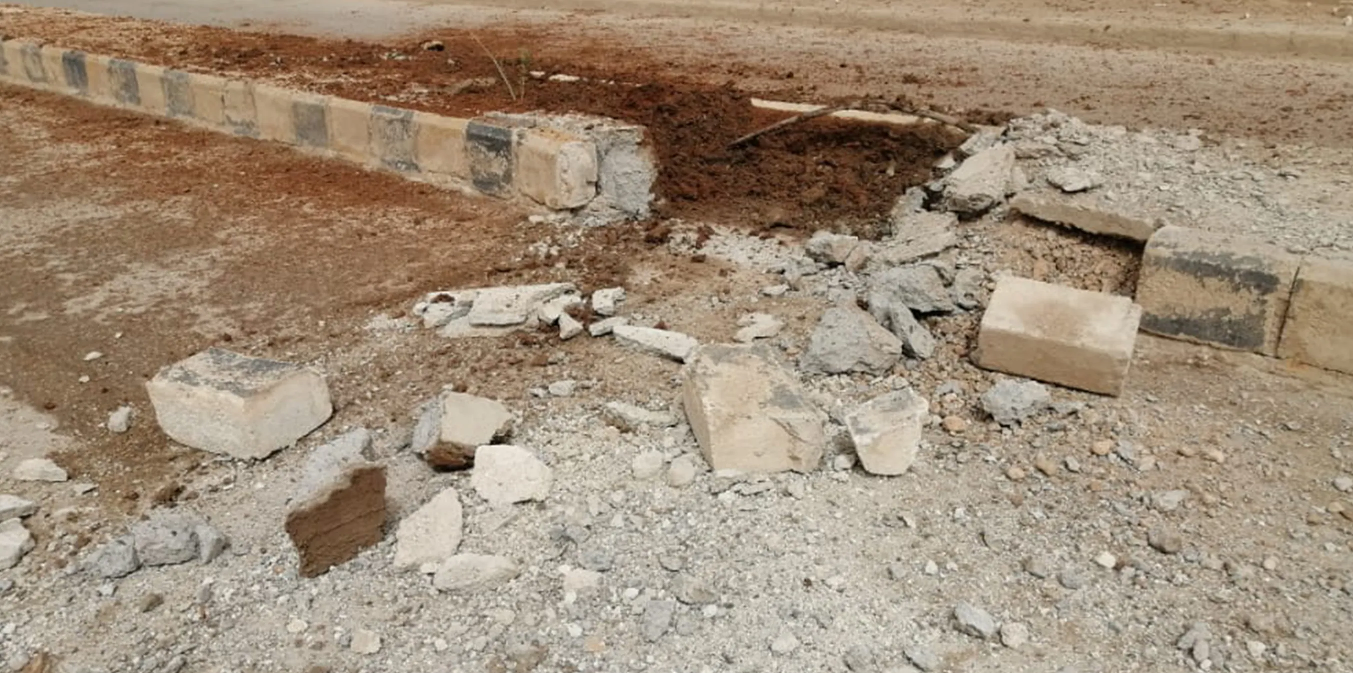 Explosion in the main street in Shaddadi district