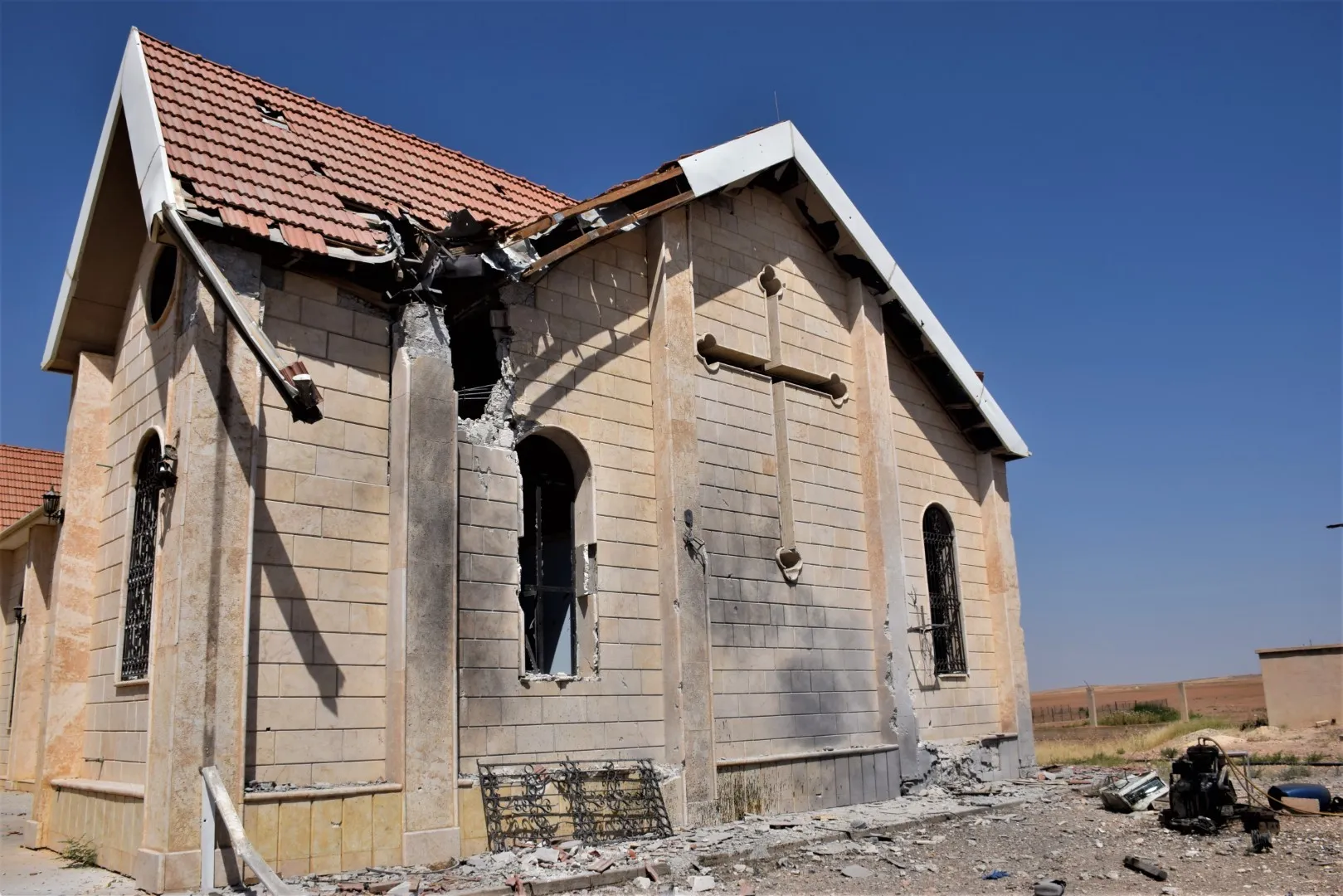 Unthinkable devastation caused by Turkish occupation shelling on Zerghan, Tal Tamar 