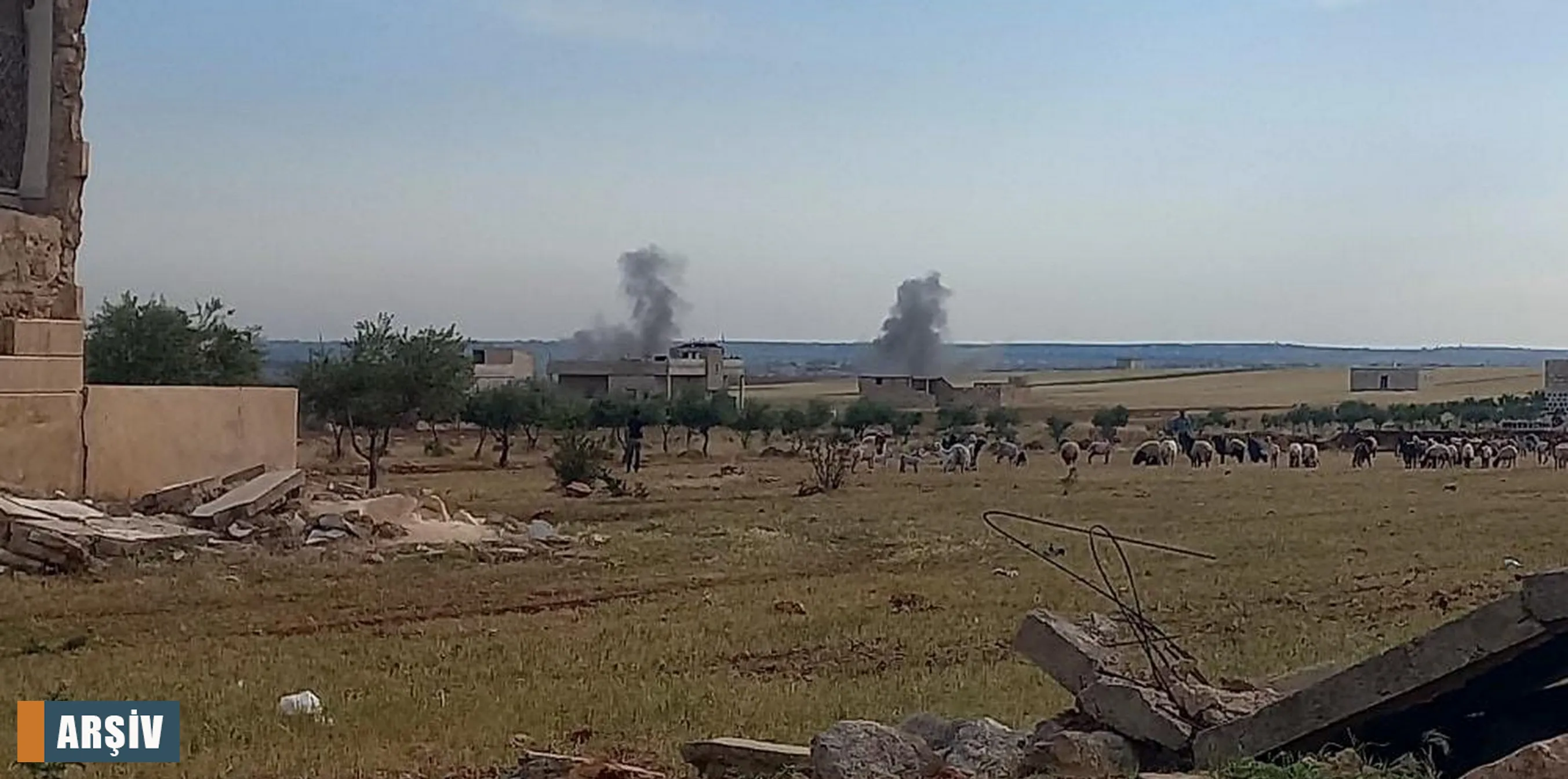 Turkish occupation and its mercenaries bombard Tal Qrah village in Shahba Canton