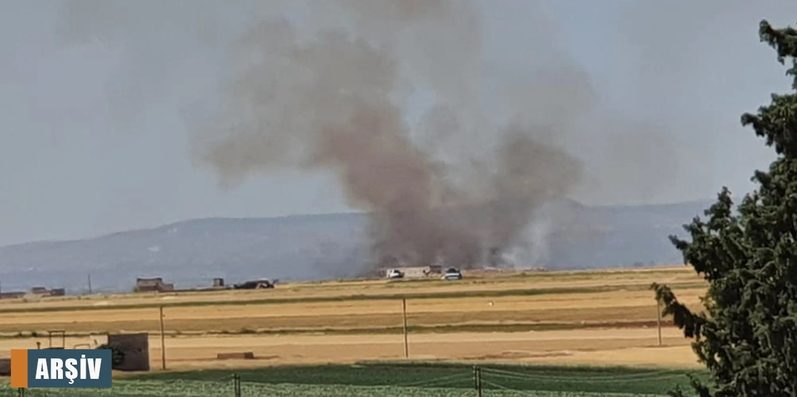 Turkish occupation shells the vicinity of Harbel village in Shahba