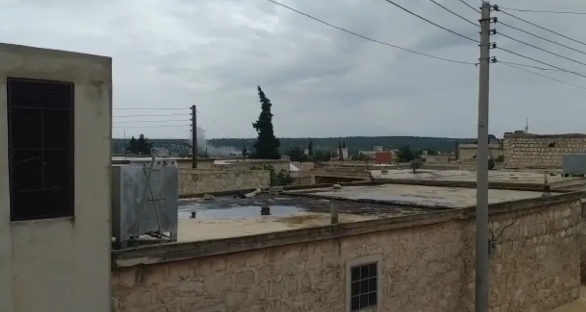 Turkish occupation shells forest of Soganki village in Sherawa