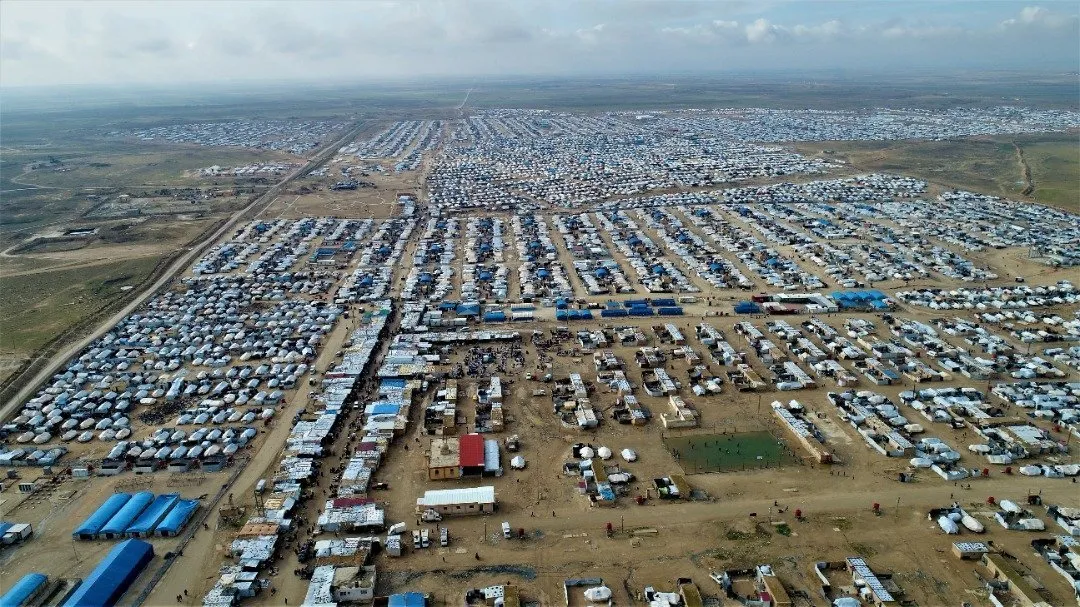 A wounded woman in head found in Al-Hol Camp