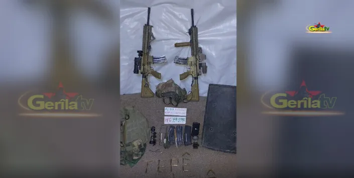 Gerîla TV released footage of military equipment seized by Guerilla during the July 7 operation