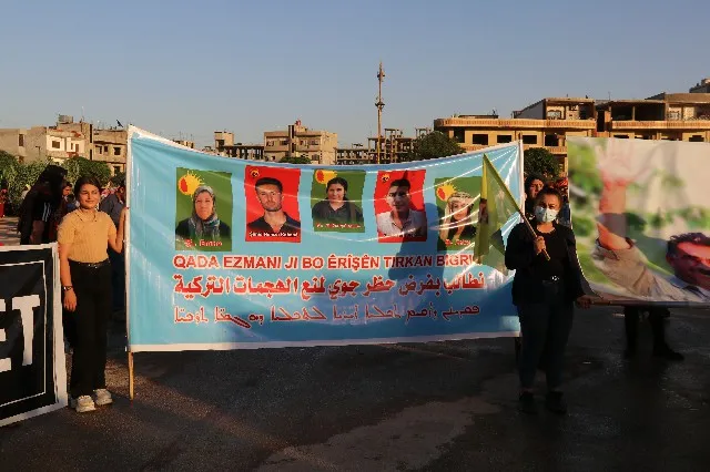 ​​​​​​​Thousands of residents of Qamishlo canton condemn attacks of the Turkish occupation