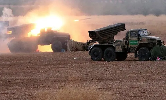 Damascus forces bombard areas in Al-Ghab Plain and southern countryside of Idlib