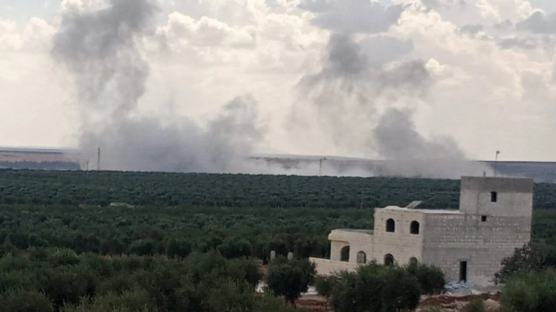 ​​​​​​​Turkish occupation warplanes bombs the village of Mra'anaz in Shra