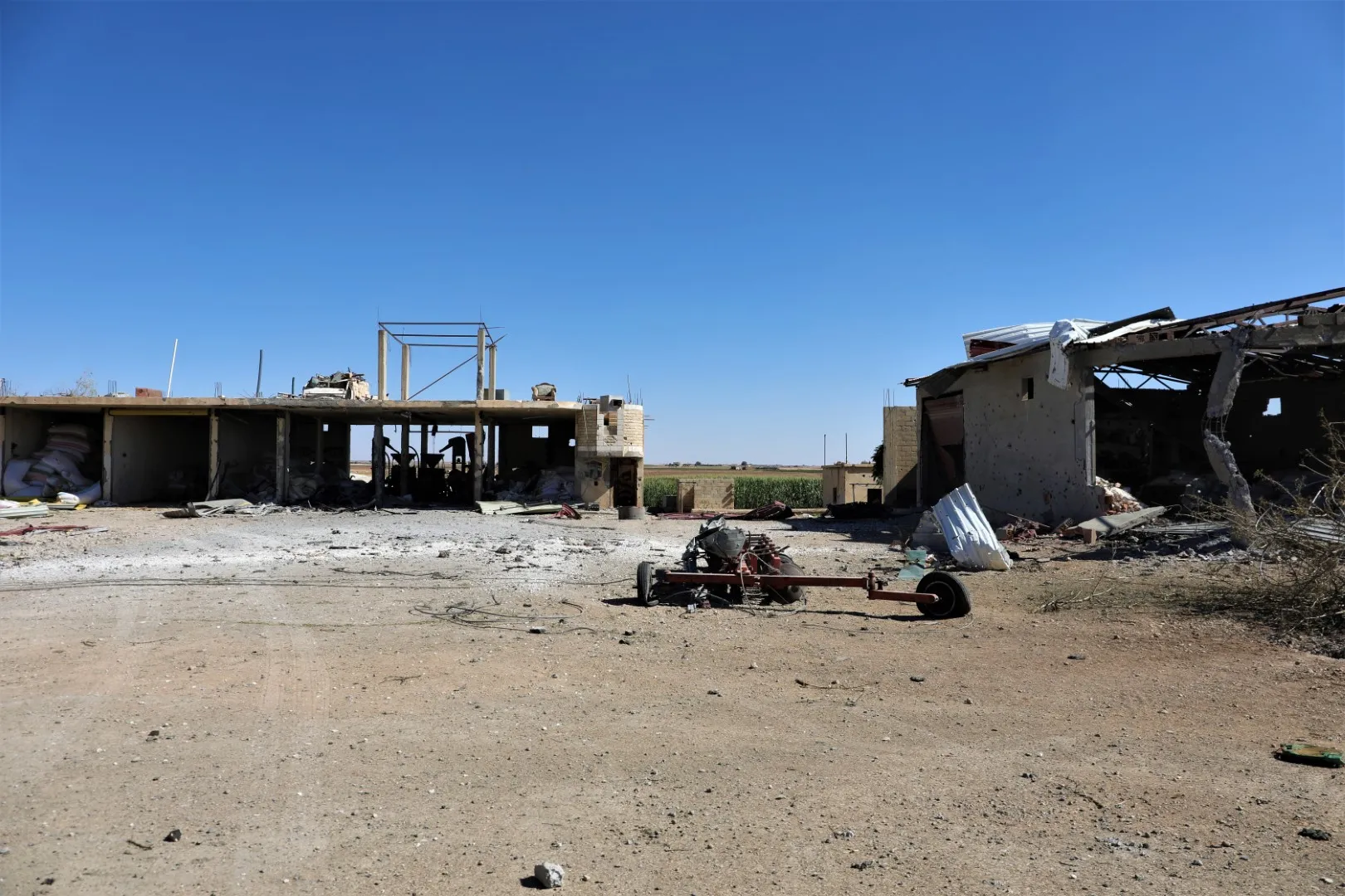 Turkish occupation army destroys a mill and a grain selling center in Zerghan district.