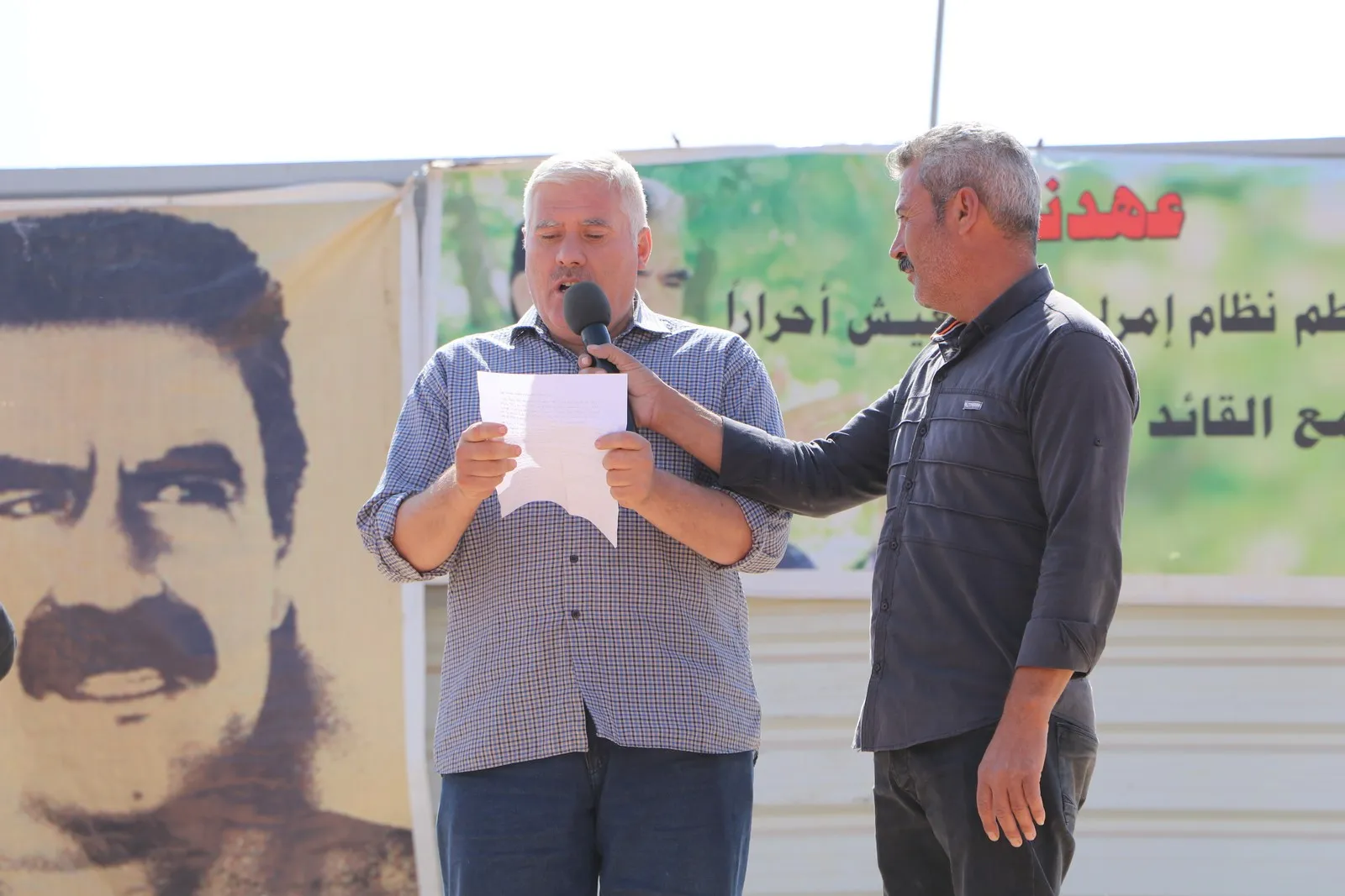 Arabs and Kurds in Al-Shahba demonstrate against international conspiracy