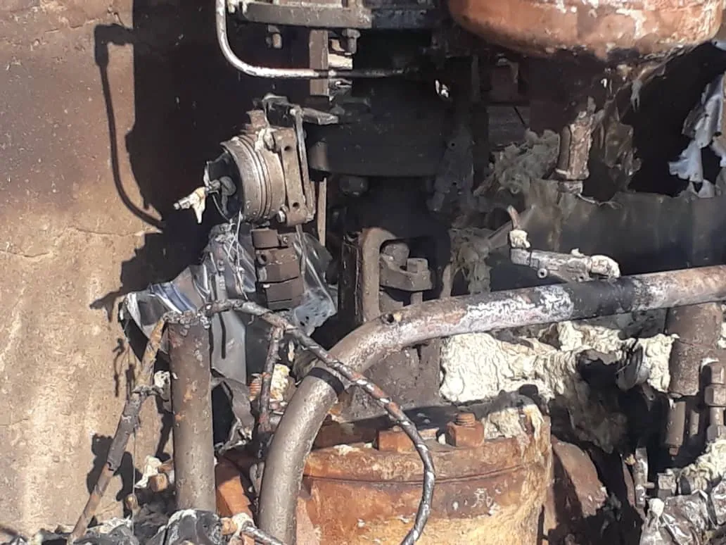 ​​​​​​​Footage of the damage caused to the gas facility in Suwaydiya